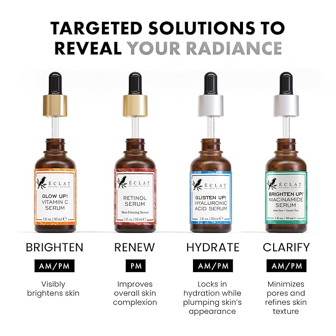 Eclat Skincare Niacinamide Serum - Pore Minimizer for Uneven Complexion - Brightening Niacinamide Serum for Face - Lightening & Moisturizing Skin Care for Dark Spots 1 fl oz