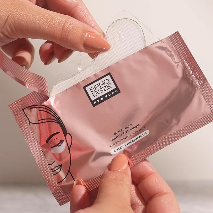 Erno Laszlo Multi-Task Serum Under Eye Mask, Hydrate and Nourish, Under-Eye Patches Improve Puffiness, Fine Lines and Dark Circles, Set of 6 Masks, 0.15 Fl Oz each - Wrinkle Patches