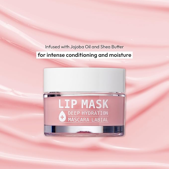 Ruby Kisses Value Lip Care Travel Kit With Rosehip Oil Clear Lip Gloss, High Shine Plumping Gloss, Pink Lip Oil Booster, Exfoliating Lip Scrub, Hydrating Intensive Lip Mask + Holographic Makeup Bag