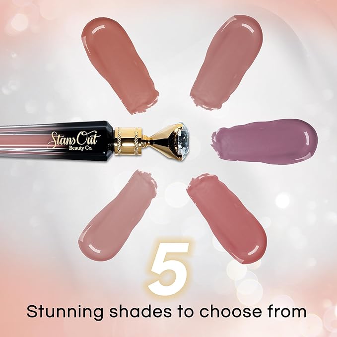 StansOut Beauty Diamond Lustre Fancy Light Hydrating Lip Gloss | Cute Nude Moisturizing Butter-Smooth Colors | Shades for Naturally Plump & Pout, Sparkling clear finishes & Glossy Choices.