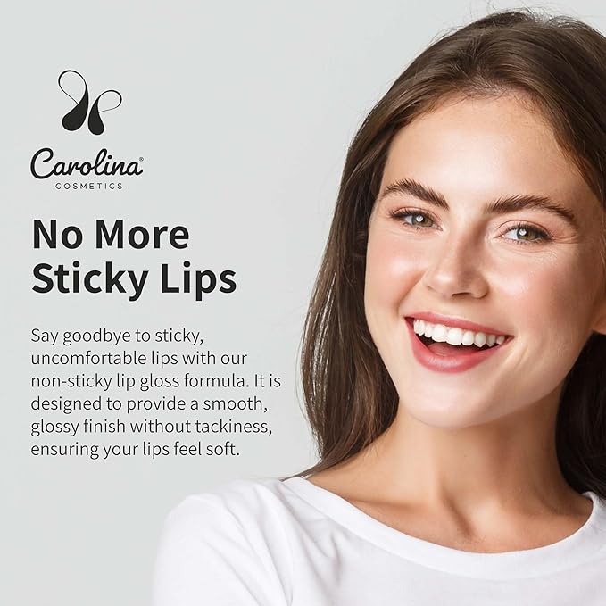Non-Sticky Lip Gloss (Divine) - Plant-Based Hydrating & Nourishing with Sunflower Seed Oil, Cacao & Grape Seed Oil - 5g/0.18oz