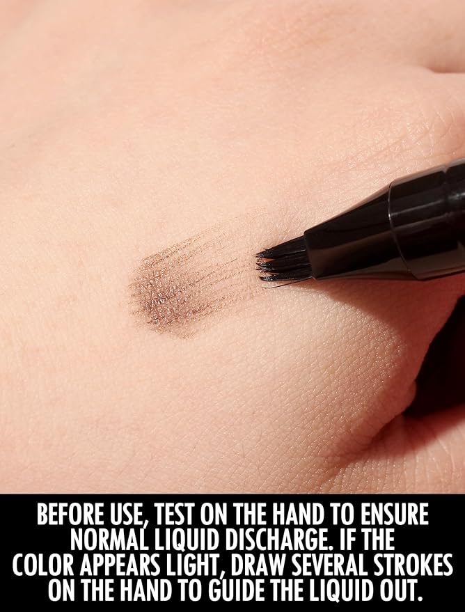 Eyebrow Pen, Angled Brow Brush, Microblading Eyebrow Pencils for Women, Natural Brow Pen, Eyebrow Brush To Hair-Like Strokes Long-Lasting, Waterproof, Smudge-Proof, Easy to Use (05 Black)