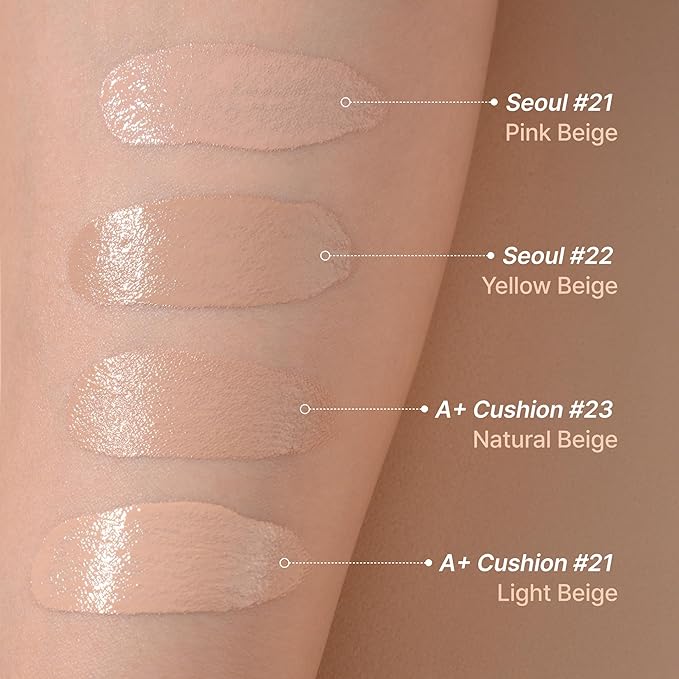 TROIAREUKE Seoul "Bridal" Cushion Foundation(#22, Yellow Beige), Korean Cushion Foundation, K-Beauty, Hydrating, Long-lasting, Lightweight, Natural Finish, Anti-Aging, Moisture, Whitening, SPF 50+