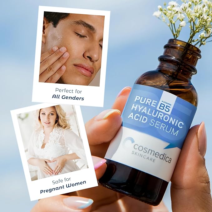 Hyaluronic Acid Serum with Vitamin B5 - Intense Hydration, Anti-Aging, Non-Greasy, Paraben Free, Face Serum - 1oz