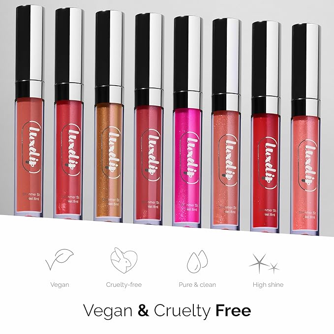 LuxeLip™ Matte Lipstick for Older Women, Hydrating Non-Sticky Lip Gloss for Luminous Shine & Moisturized Lips, Lightweight, Long-Lasting Glossy Finish, Cruelty-Free Lip Makeup (Luminous Pearl, 8ml)
