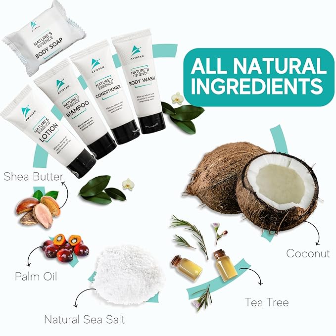 270 Piece Hotel Soap & Bulk Toiletries - Airbnb Essentials for Hosts & Guests - Hotel Shampoo & Conditioner Supplies for Guests, Hotel Toiletries Bulk Set, Mini Bulk Travel Size Toiletries, Air BnB