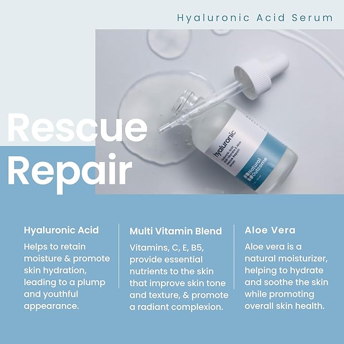 Hydrating Hyaluronic Acid Serum and Retinol Facial Serum - Night and Day Anti Aging Facial Serum Set 1 oz Each, Vegan, Cruelty Free & Fragrance Free