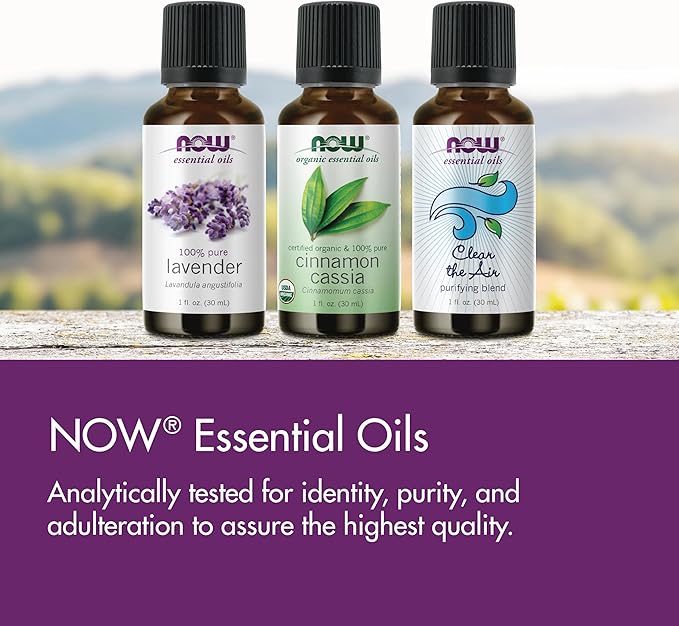 NOW Essential Oils, Peppermint Oil, Invigorating Aromatherapy Scent, Steam Distilled, 100% Pure, Vegan, Child Resistant Cap, 2-Ounce