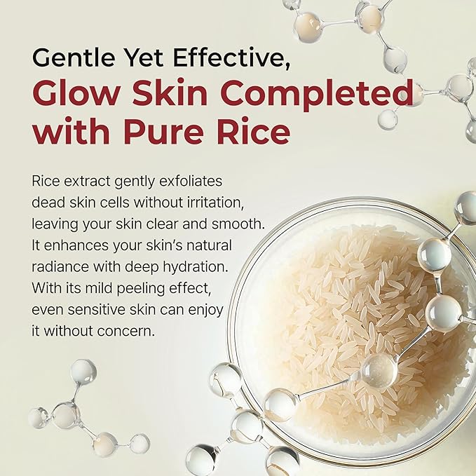 Peel Shot Glow Rice Peeling Ampoule, Soft Exfoliating Face and Body Scrub Dead Skin Cells Remover for All Skin Types korean skin care 80ml (BLACK RICE)