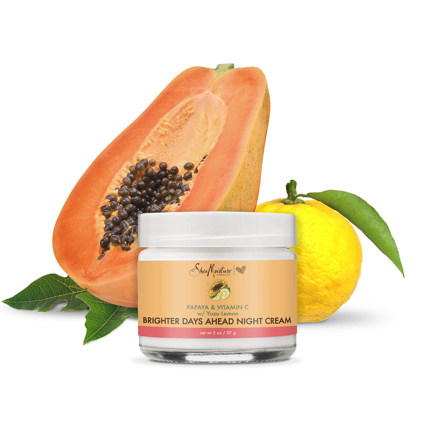 SheaMoisture Night Cream for Dull & Uneven Skin, Papaya and Vitamin C Moisturizer, 2 Oz
