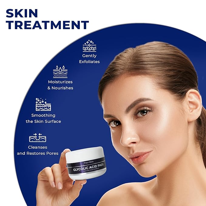 Glycolic Acid Pads - Resurfacing Pads for Face 35% - Exfoliating Peel Pad for Body and Dark Spots - Fine Lines and Wrinkles - 60 Count