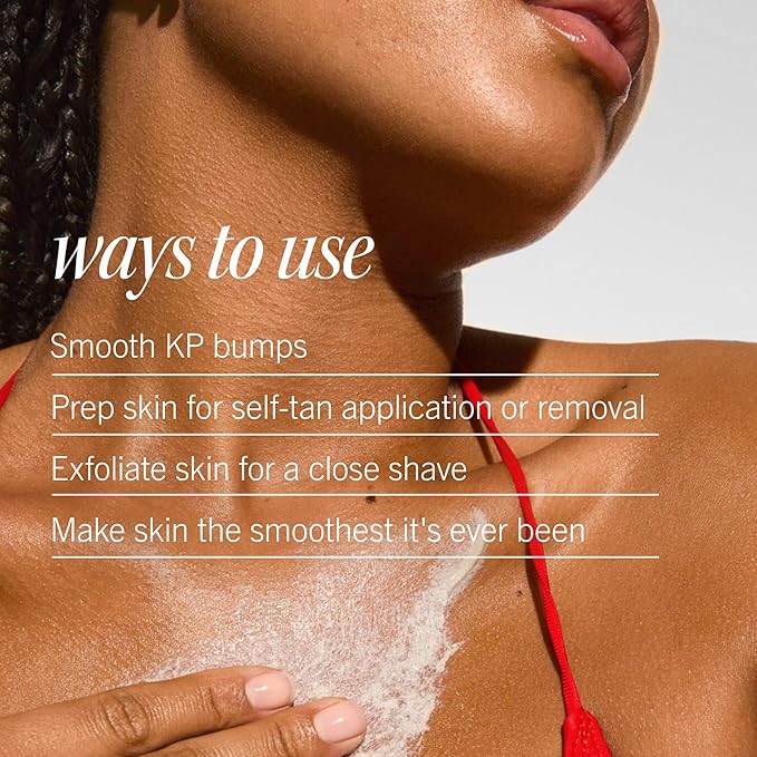 First Aid Beauty - KP Bump Eraser Body Scrub with 10% AHA, Keratosis Pilaris Skin Exfoliater with Glycolic and Lactic acids, Helps Reduce Chicken Skin Bumps, Safe for Sensitive Skin, 4 oz