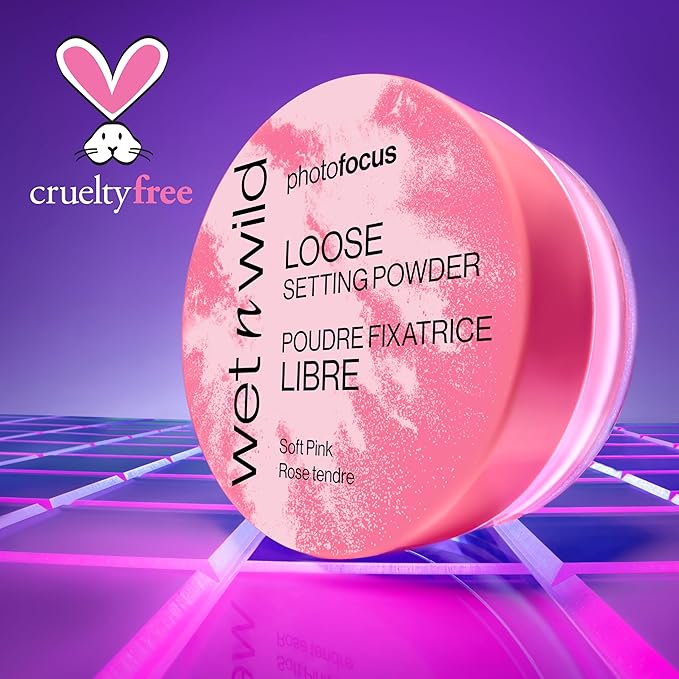 wet n wild Photo Focus Loose Baking Setting Powder, Highlighter Makeup, Suitable for All Skin Tones - Off-White Translucent