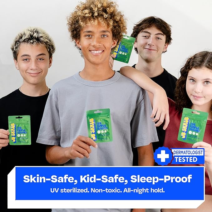 The Pimple Patches for Face Acne, Clear Hydrocolloid Patches with Salicylic Acid, Skin Care for Kids & Teens, Korean Skin Care, 3-Pack (25 Small, Medium & Large Spot Treatments per Pack)