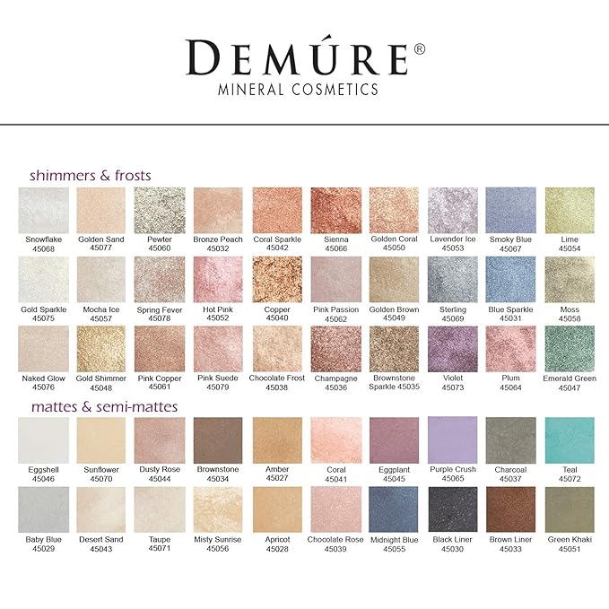 Demure Mineral Make Up (Spring Fever) Eye Shadow, Shimmer Eyeshadow, Loose Powder, Glitter Eyeshadow, Eye Makeup, Natural Makeup, Natural Eyeshadow, Professional Makeup