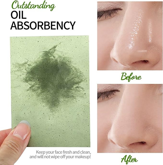 FANDAMEI Oil Blotting Sheets For Face, Oil Blotting Papers For Face, Blotting Paper for Oily Skin, Oil Control Film, Oil Absorbing Sheets, Oil Absorbing Tissues, 200 Counts
