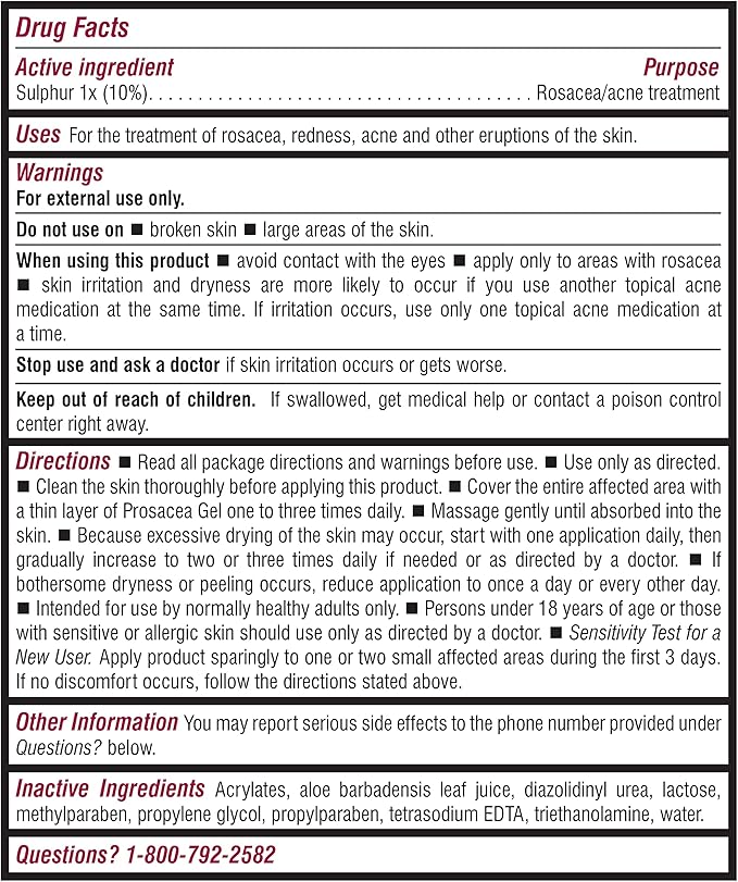 Prosacea - Medicated Rosacea Treatment for Face - Heals Rosacea Symptoms of Redness, Pimples and Irritation - Fragrance Free - 0.75 oz