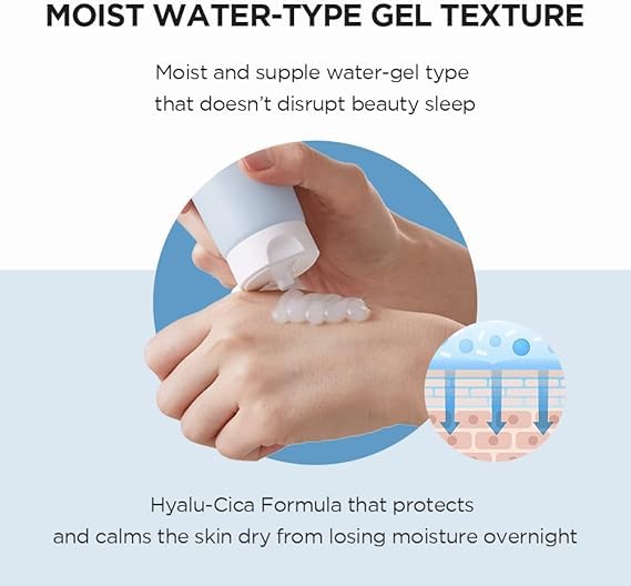 SKIN1004 Hyalu-CICA Sleeping Pack 3.38 fl.oz, 100ml Melatonin Hyaluronic Acid Centella Asiatica Extract Moist and Revitalization Multi Care Solutions