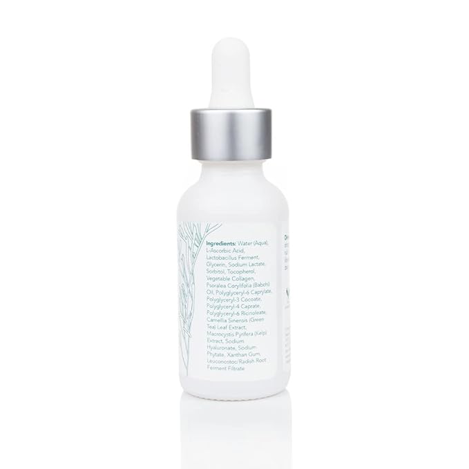 Sea-el Hyaluronic Acid & Vitamin C Facial Serum Drops Firming Hydration & Glow Anti Aging Face Moisturizer - Daily Wrinkle Diminishing Skin Care for Women & Men, Vegan - 1 Fl Oz