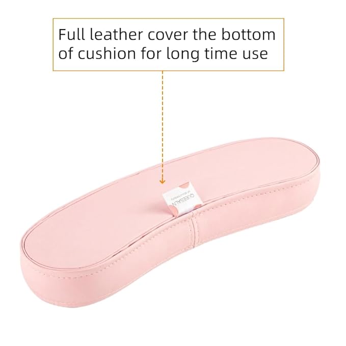 Manicure hand Rest Cushion Pillow Pad, Nail Polish Hand Cushion Pillow, Manicure Table Portable Nail Table Hand Cushion, Nail Art Tools Hand Cushion, Nail SPA Salon Home DIY Nail Tech (Pink)