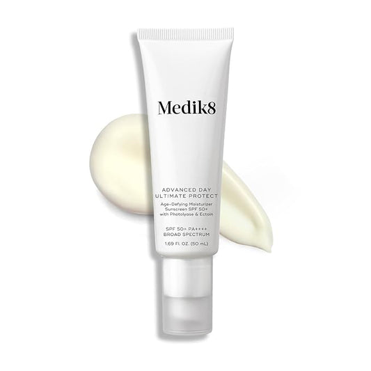 Medik8 Advanced Day Ultimate Protect - Daily Face Moisturizer with Hyaluronic Acid - SPF 50 UVA/UVB Moisturizer Face Cream - Gluten Free - 1.69 oz
