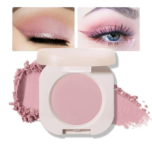 Single Nude Pink Matte Eyeshadow,Bright Intense Monochrome Eye Shadow,Apply Makeup Easily,Matte Pressed Powder Single Eyeshadow,24 Hour Eye Makeup Longwear Waterproof