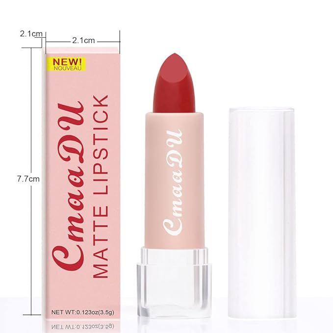 evpct 5Pcs Dark Orange Red Pink Mauve Matte Lipstick Pack Sets for Women Red Silky Velvet Lipstick Matte Long Lasting Smudge Proof Lipstick Lip Stain Makeup Sets Kit matte lipstick 24 hours original 3