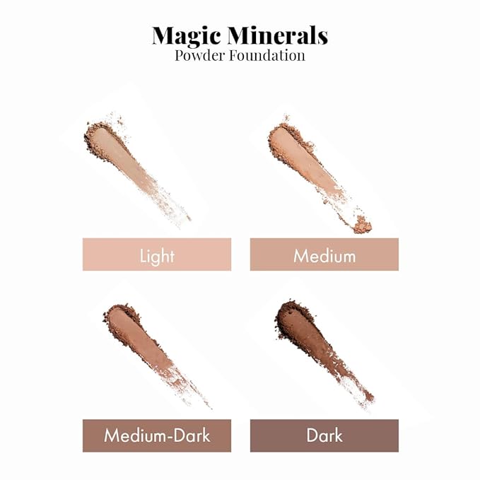 Magic Minerals by Jerome Alexander Jumbo Size Mineral Powder Foundation with Color Correctors, Antioxidant Skincare Formula (Medium)
