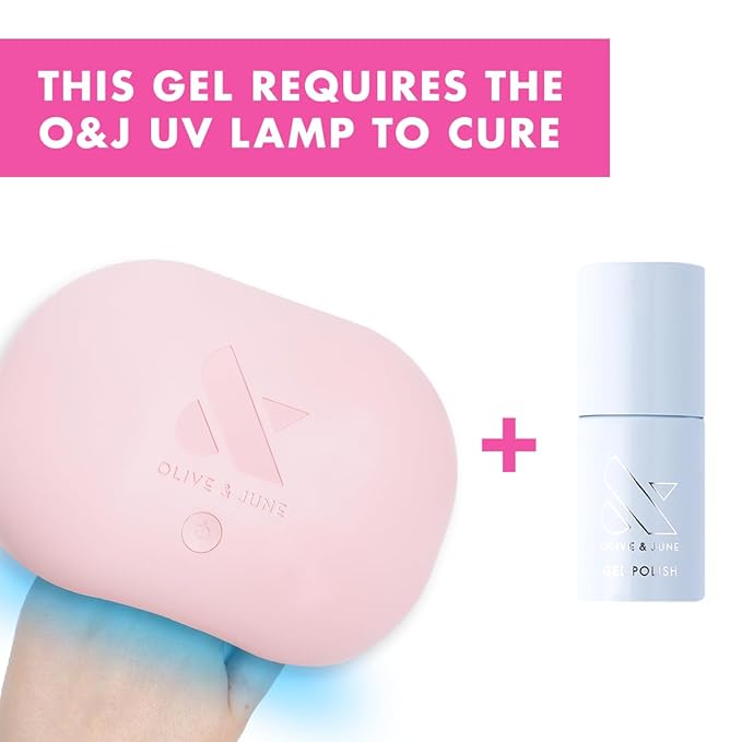 Olive & June Gel Polish | UV LED Nail Lamp Needed | Long Lasting Formula | Up to 21 Days of Wear | No Damage Removal|Salon-Quality Manicure Pedicure at Home|Vegan HEMA-Free Cruelty-Free| BP Icy Blue