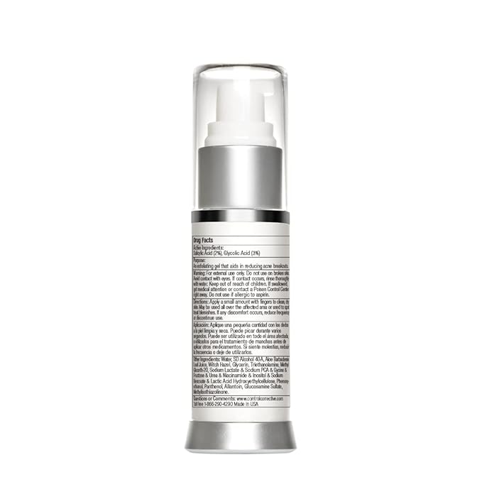 CONTROL CORRECTIVE Acne Spot Treatment, 1 Oz - Reduce & Treat Acne Breakouts, Potent Blend Of Lactic & Glycolic Acid, Exfoliating, Lightweight Gel, No Parabens Or Dyes, Calming Aloe Vera, Witch Hazel