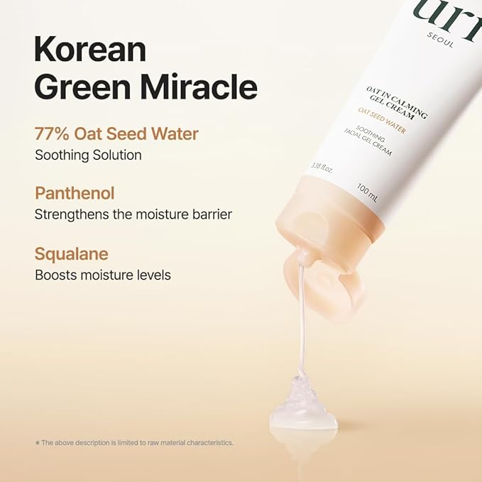 PURITO Post-Acne Moisturizer, Recovery & Glow Boost, Silicone-Free, Non-Comedogenic, Vegan, Korean Skincare, Oat In Calming Gel Cream, 3.38 fl oz / 100ml