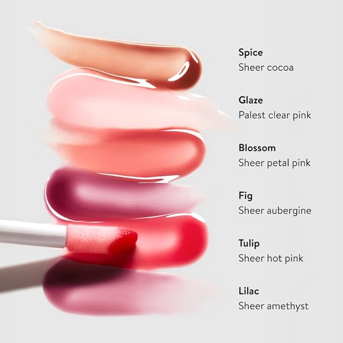 goop Beauty Hydra-Barrier Gel Gloss | Hydrating Lip Gloss to Moisturize & Plump Lips | Hyaluronic Acid & Vitamin E | Fig - Sheer Aubergine | 0.13 oz
