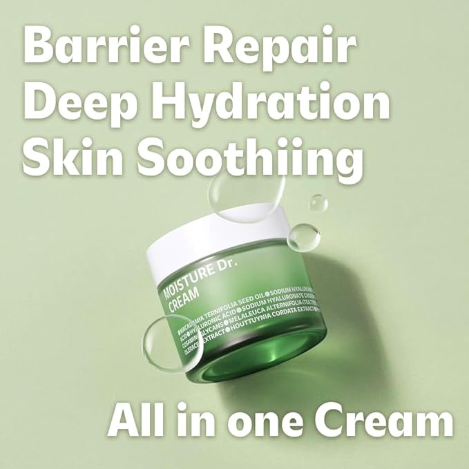ISOI Moisture Dr. Soothing Cream, Deep Hydration with Hyaluronic Acid, Lightweight Face Moisturizer Korean for Oily Skin & Sensitive Types, Korean Moisturizer Face Cream (2.37 fl. oz, 70ml)