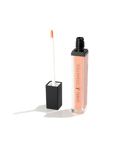 Juwel Cosmetics Luminizing Lip Gloss Hydrating & Moisturizing Lip Gloss for Dry Lips with Beeswax Castor Oil & Vitamin E, Smooth Finish Tinted Lip Gloss for Women, Vegan, Allure