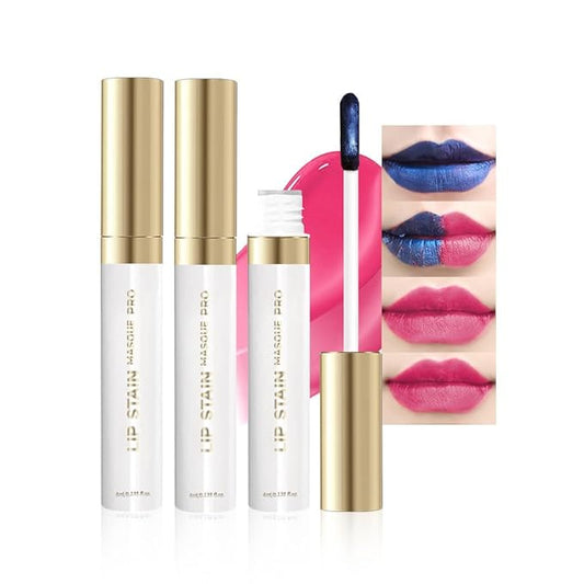Lip Stain Peel Off Set–Long Lasting Waterproof Lip Tint, Smudge Proof Transfer Resistant Lip Stains Tattoo,High Pigment Matte Lip Color, Kiss Proof Peel Off Lip Stain Masque, Stay Lip Makeup 03+08