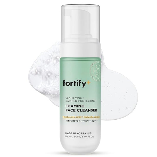Foaming Facial Cleanser with Hyaluronic Acid + Salicyclic Acid - 3-in-1: Detox, Treat, Boost - Deep Purifying & Hydrating Face Wash - Dermatologist Tested, All Skin Types - 2 Pack