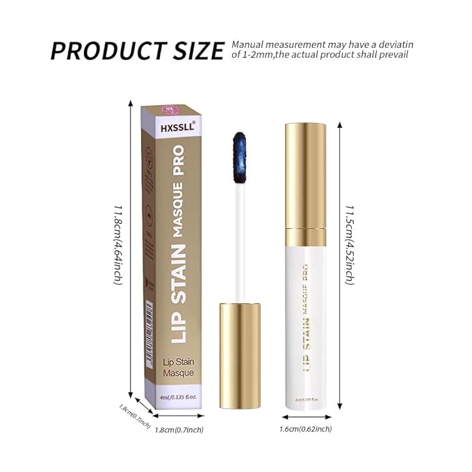 Lip Stain Peel Off Set–Long Lasting Waterproof Lip Tint, Smudge Proof Transfer Resistant Lip Stains Tattoo,High Pigment Matte Lip Color, Kiss Proof Peel Off Lip Stain Masque, Stay Lip Makeup 05+09