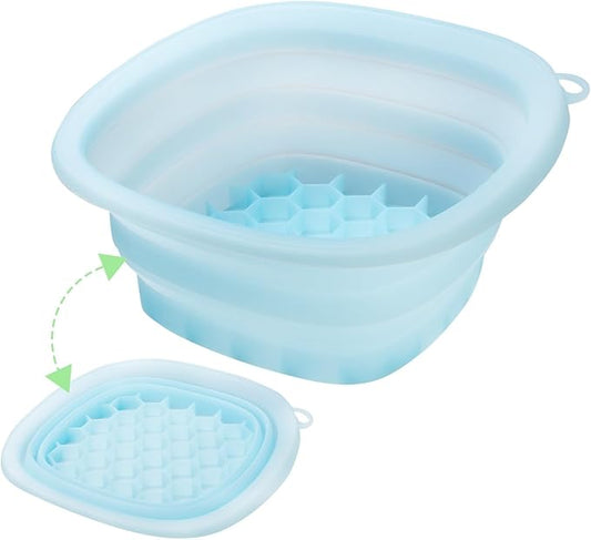 Face Ice Bath Bowl - Foldable Silicone Facial Skincare Tool with Built-In Ice Tray, Large Facetub for Cold Therapy, Reduce Puffiness, Tighten Pores & Refresh Skin, Reusable Dunking Tub for Cold Plunge