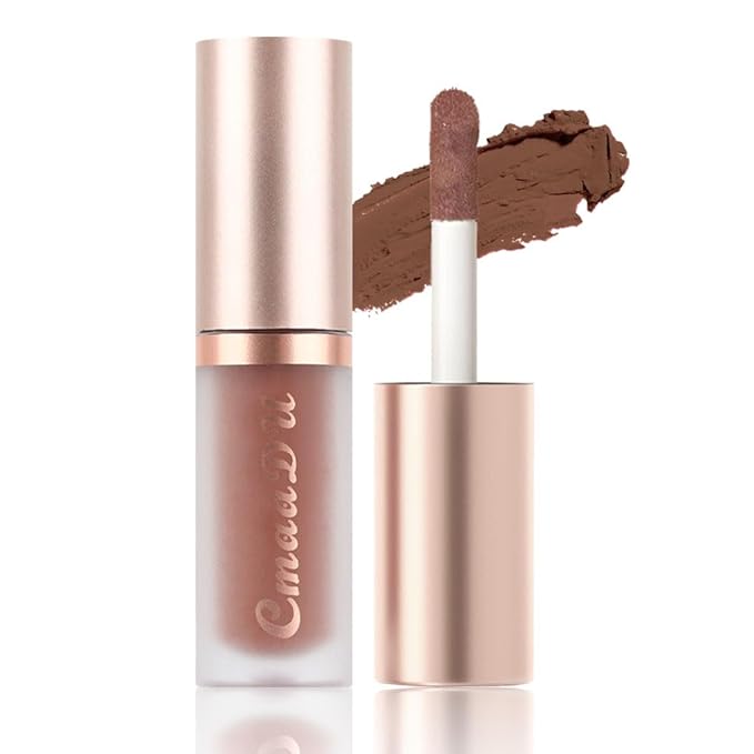 evpct 1Pcs Brown Matte Liquid Lipstick Lip Gloss Glossy Set for Black Women 24 Hour Silky Velvet Lipstick labiales matte larga duracion mate 24 horas originales 02#