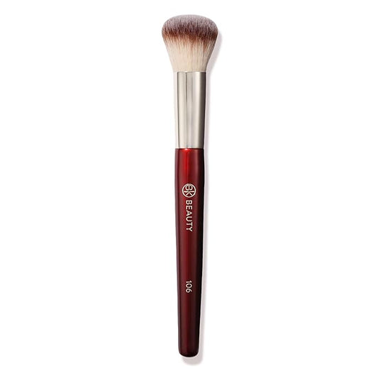 BK BEAUTY 106 ROUND FOUNDATION BRUSH – Dense Dome Shape for Liquid & Cream Foundation, Seamless Streak-Free Application, Multi-Use Face Makeup Tool