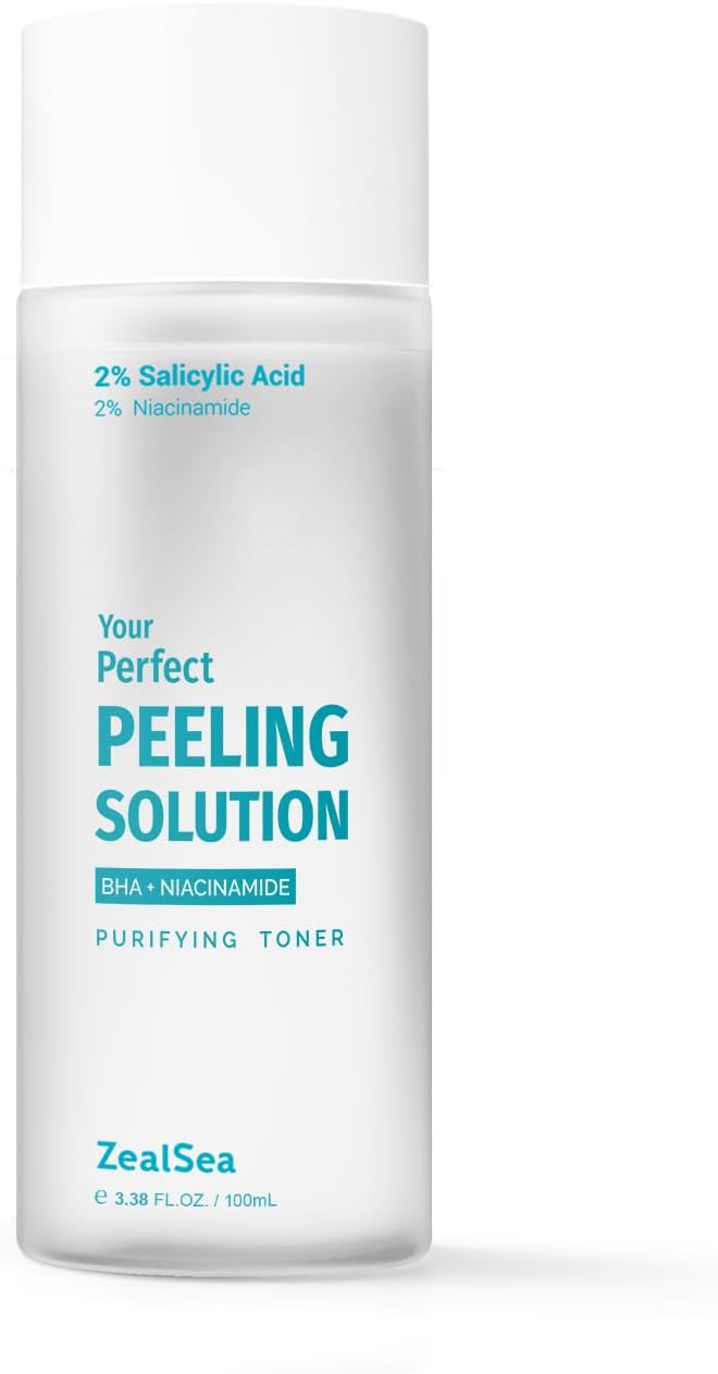 Salicylic Acid Toner, Blackhead Remover, BHA Liquid Exfoliant (CICA, 3.38OZ, Travel Size), ZealSea Pore Minimizer for Face, Gentle Alcohol Free BHA Toner for All Skin with Niacinamide, Redness Relief