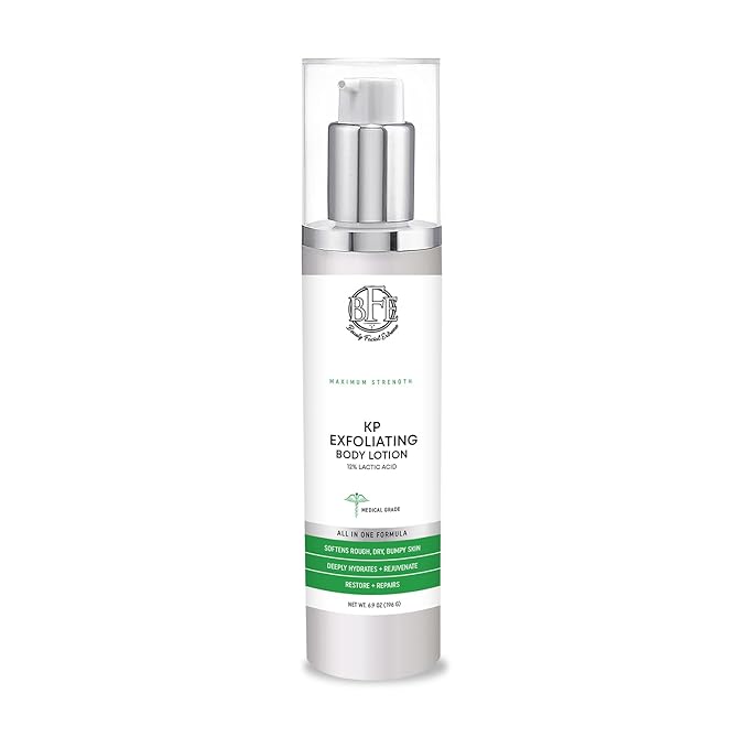 Keratosis Pilaris Exfoliating Body Lotion– 12% Lactic Acid. Provides Immediate Moisture & Gentle Exfoliation to Treat symptoms Associated with Keratosis Pilaris & Dry, Bumpy Skin Conditions.