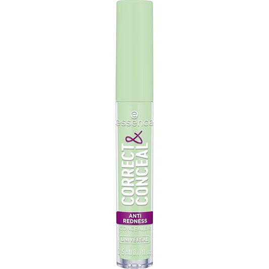 essence | Correct & Conceal Anti-Redness Concealer | Neutralizes Redness with Soothing Aloe Vera | Vegan & Cruelty-Free (100 | Green)