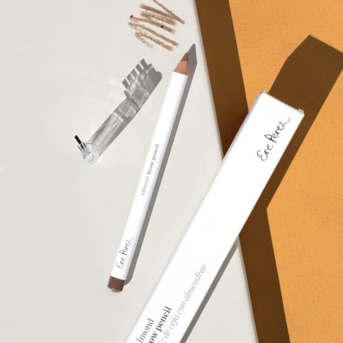 Ere Perez - Natural Almond Eyebrow Pencil | Supports Growth, Long-Lasting, Full Coverage | Coconut Oil + Vitamin E | Vegan, Cruelty-Free, Clean Beauty (Perfect, 0.04 oz | 1.1 g)