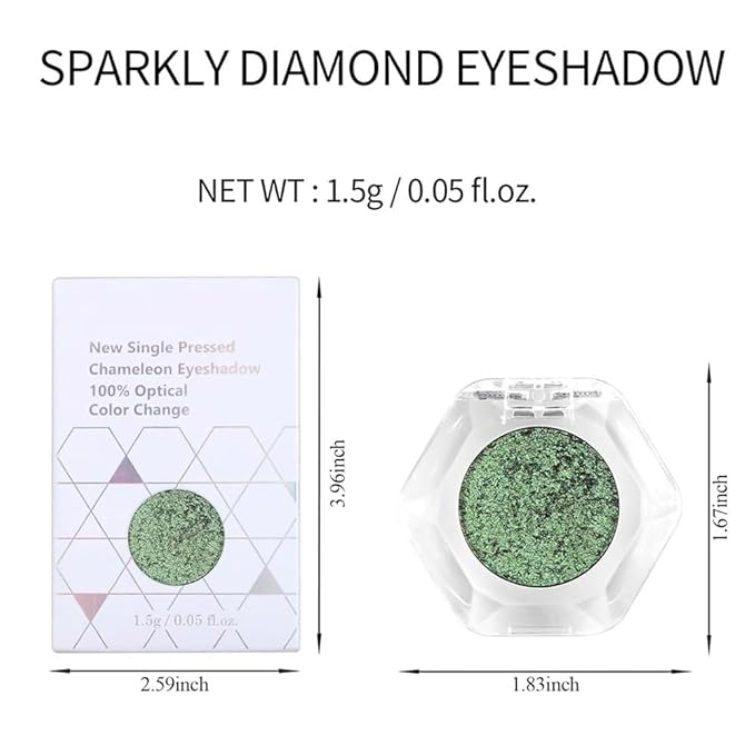 evpct Frost Blue to Purple Chameleon Multichrome Eyeshadow Palette, Glitter Shimmer Metallic Rainbow Holographic Eyeshadow Palette Makeup for Old Women, Gothic Eye Shadow Palette Makeup Highlighter