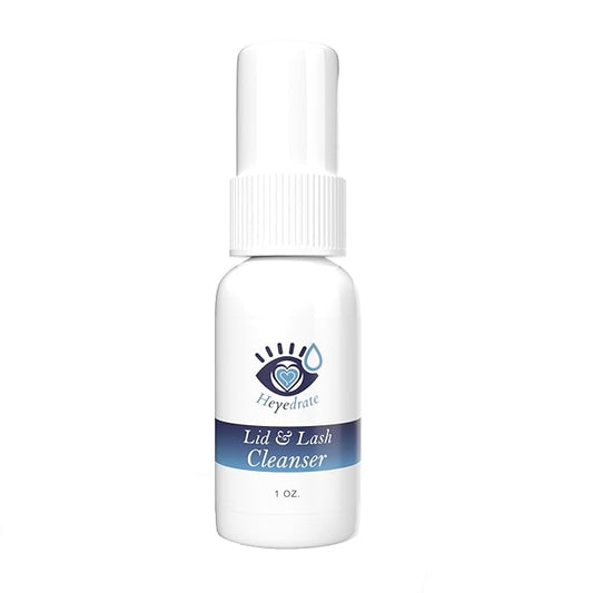 Heyedrate Lid and Lash Cleanser Spray – Gentle, Pure Hypochlorous Acid Spray for Eye Irritation - Fast Acting, Soothing Formula - Everyday Eyelid Cleansing Spray - 1 Ounce Bottle