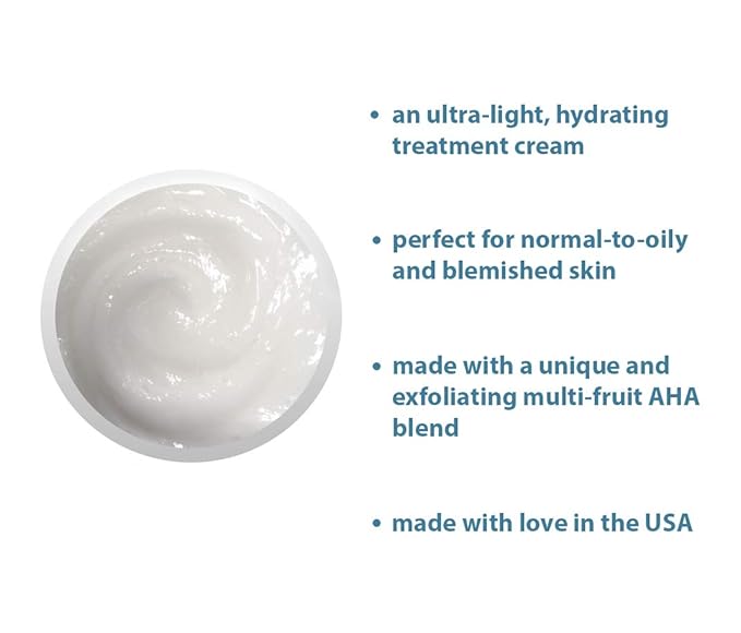 Raya Multi-Fruit Cream with AHA (G-323) | Light, Moisturizing Facial Treatment for Oily and Break-Out Skin | Helps Prevent Black-Heads, White-Heads, and Inflammation | Made with Alpha Hydroxy Acids
