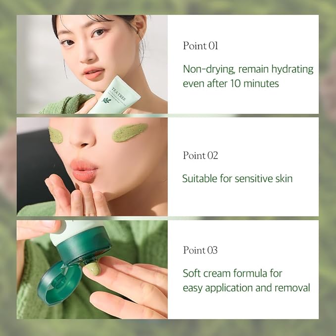 Papa Recipe Kaolin Mud Mask with Eggplant Extract – Hydrating Creamy Clay Mask for Pore Care, Gentle Exfoliation & Daily Use – With 6 Types of Hyaluronic Acid & Cica – Korean Skincare (Tea Tree Mud)