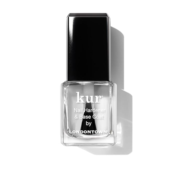 LONDONTOWN Nail Hardener & Base Coat – Strengthens Weak or Brittle Nails, Biotin-Infused Formula with Florium Complex, Primes for Long-Lasting Polish and Reduced Chipping, .24 fl oz