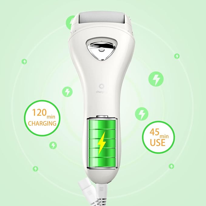 Electric Foot Callus Removers Rechargeable, Portable Electronic Foot File Pedicure Tools, Electric Callus Remover Kit, Professional Pedi Feet Care Perfect for Dead, Hard Cracked Dry Skin Ideal Gift